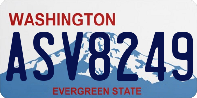 WA license plate ASV8249