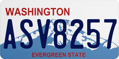 WA license plate ASV8257