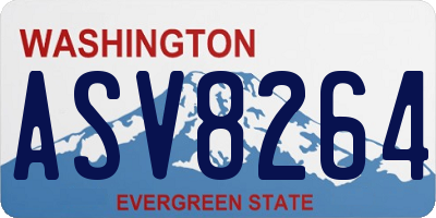 WA license plate ASV8264
