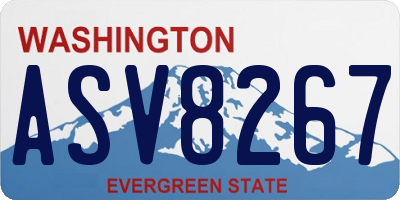 WA license plate ASV8267