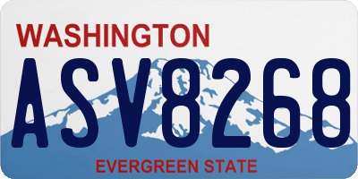 WA license plate ASV8268