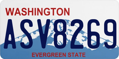 WA license plate ASV8269