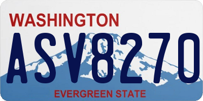 WA license plate ASV8270