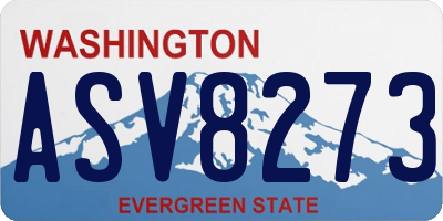 WA license plate ASV8273