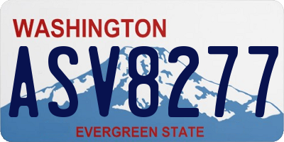 WA license plate ASV8277