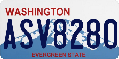 WA license plate ASV8280