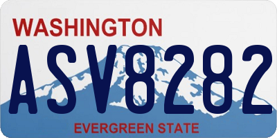 WA license plate ASV8282