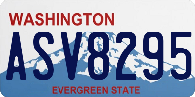 WA license plate ASV8295