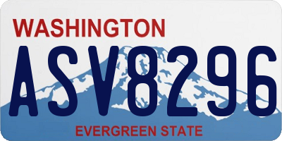 WA license plate ASV8296