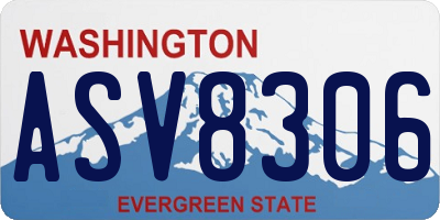 WA license plate ASV8306