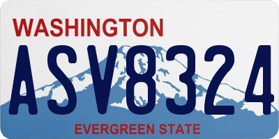 WA license plate ASV8324