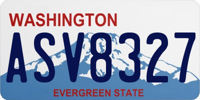 WA license plate ASV8327