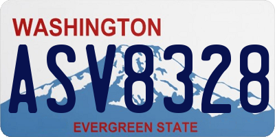WA license plate ASV8328