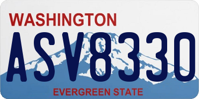 WA license plate ASV8330
