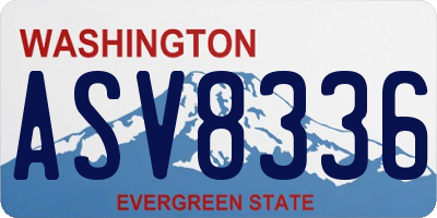 WA license plate ASV8336