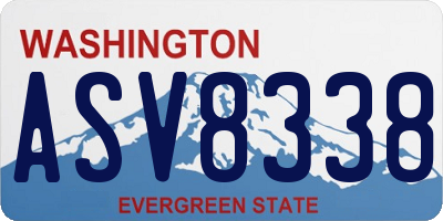 WA license plate ASV8338