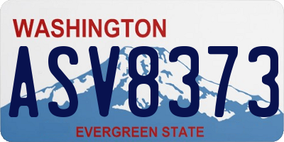 WA license plate ASV8373