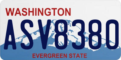 WA license plate ASV8380