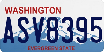 WA license plate ASV8395