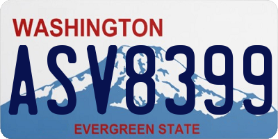 WA license plate ASV8399