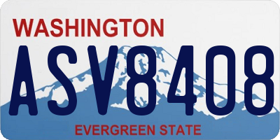 WA license plate ASV8408