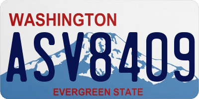 WA license plate ASV8409