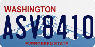 WA license plate ASV8410