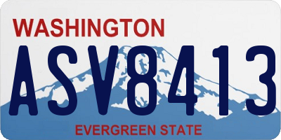 WA license plate ASV8413