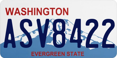 WA license plate ASV8422