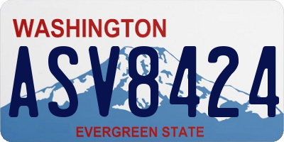 WA license plate ASV8424