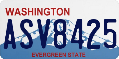 WA license plate ASV8425