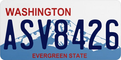 WA license plate ASV8426