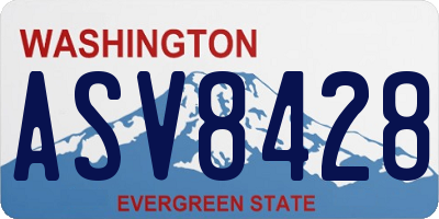 WA license plate ASV8428