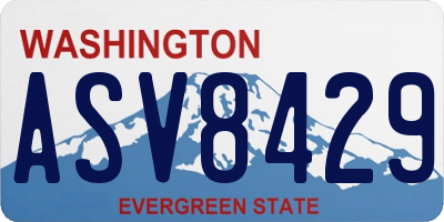 WA license plate ASV8429