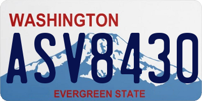WA license plate ASV8430