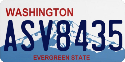 WA license plate ASV8435