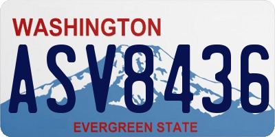 WA license plate ASV8436