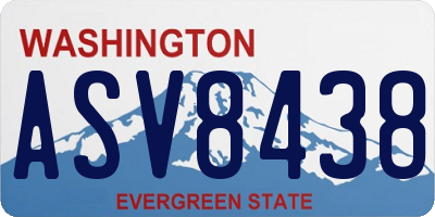 WA license plate ASV8438