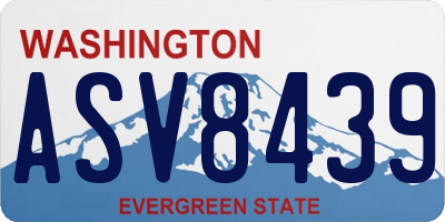 WA license plate ASV8439