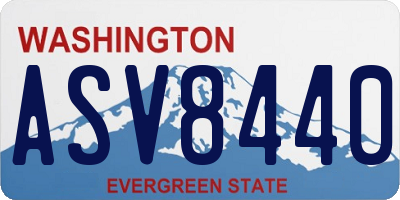 WA license plate ASV8440
