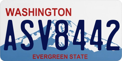 WA license plate ASV8442