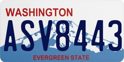 WA license plate ASV8443