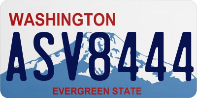 WA license plate ASV8444