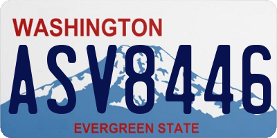 WA license plate ASV8446