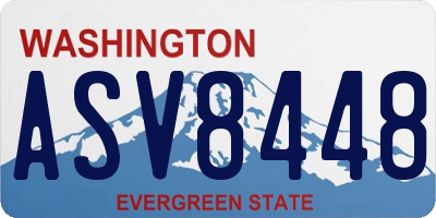 WA license plate ASV8448