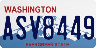 WA license plate ASV8449