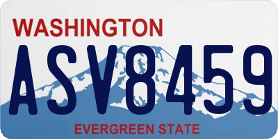 WA license plate ASV8459