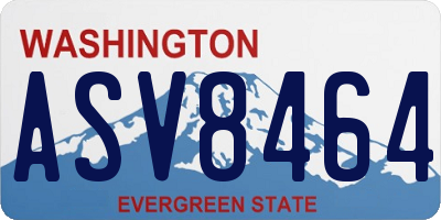WA license plate ASV8464