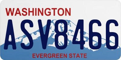 WA license plate ASV8466