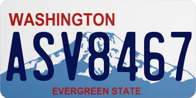 WA license plate ASV8467